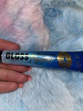 Holographic Lip Gloss Topper - Blue with Silver Glitter color: Kaleidoscope NWT
